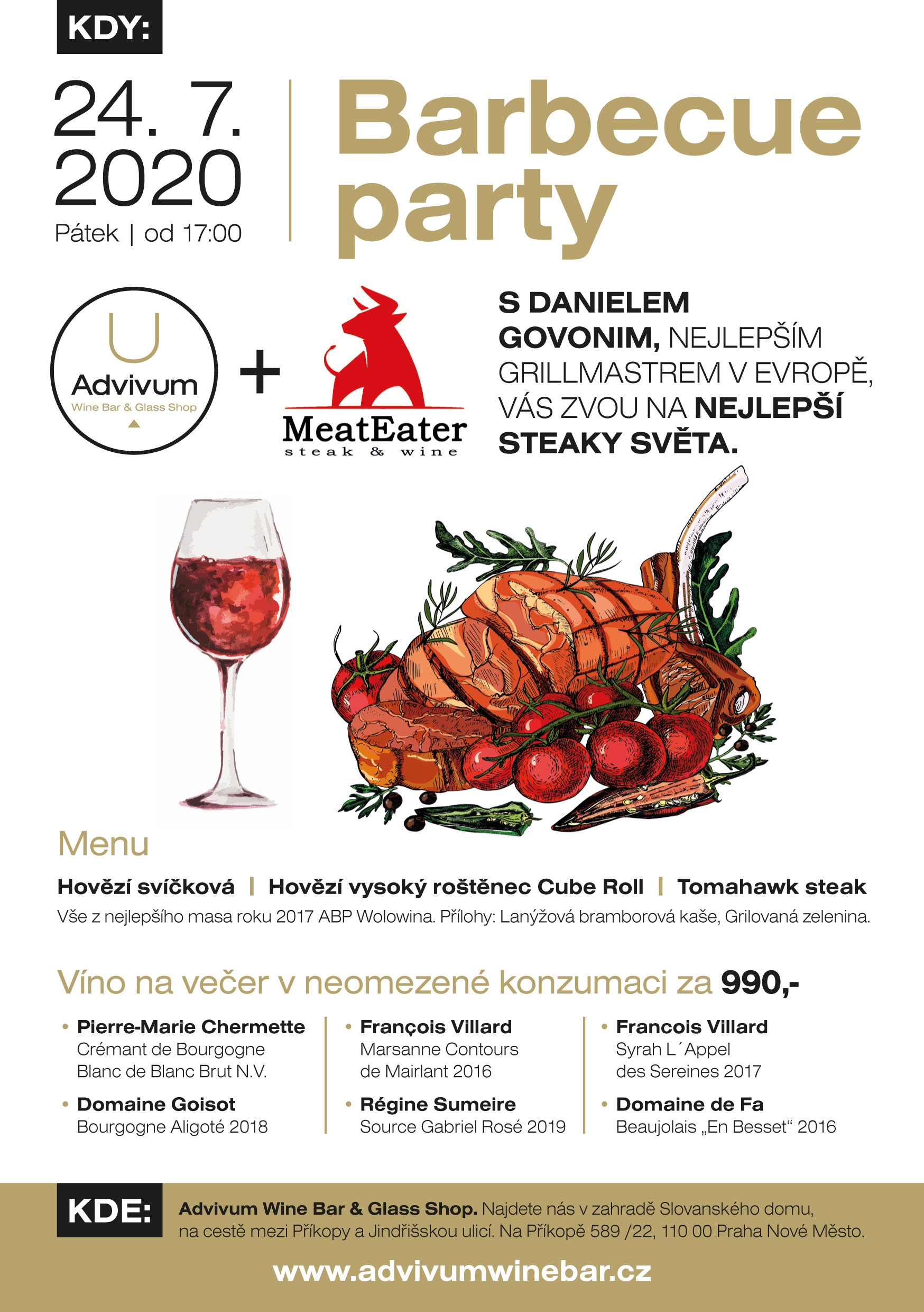 Advivum Wine Bar - Barbecue party MeatEater